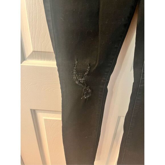 Satin Doll Black Distress Stitched Jogger Style Jeans sz 4 - Picture 3 of 8